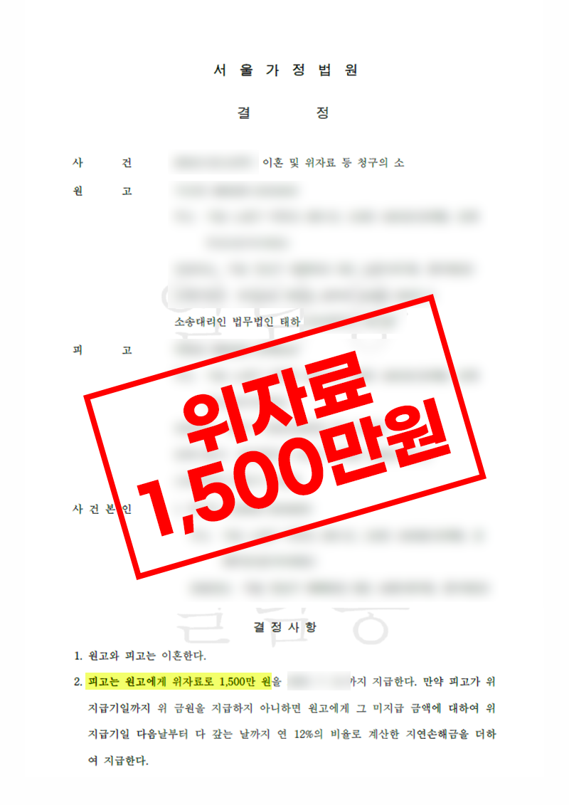 가정폭력 피해 이혼소송, 친권·양육권 및 재산분할 반영된 조정에 갈음하는 결정 확정