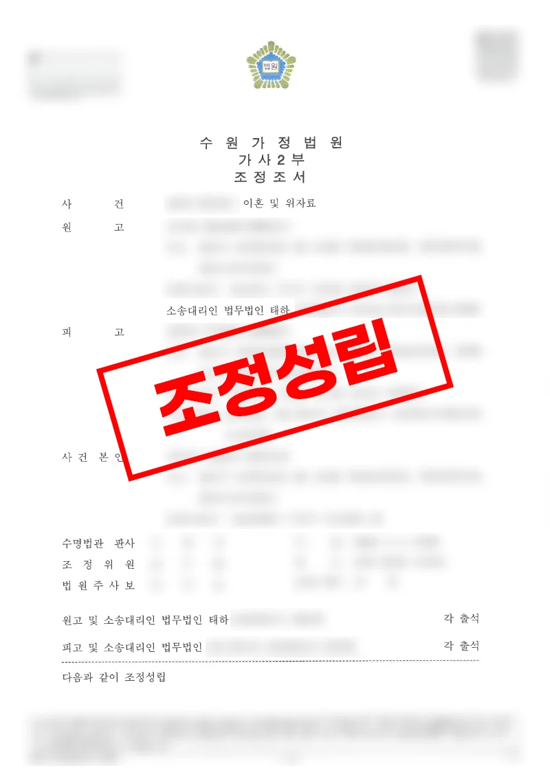 배우자 폭언·폭행과 도박 문제로 이혼·양육권·재산분할 조정이 성립된 사례