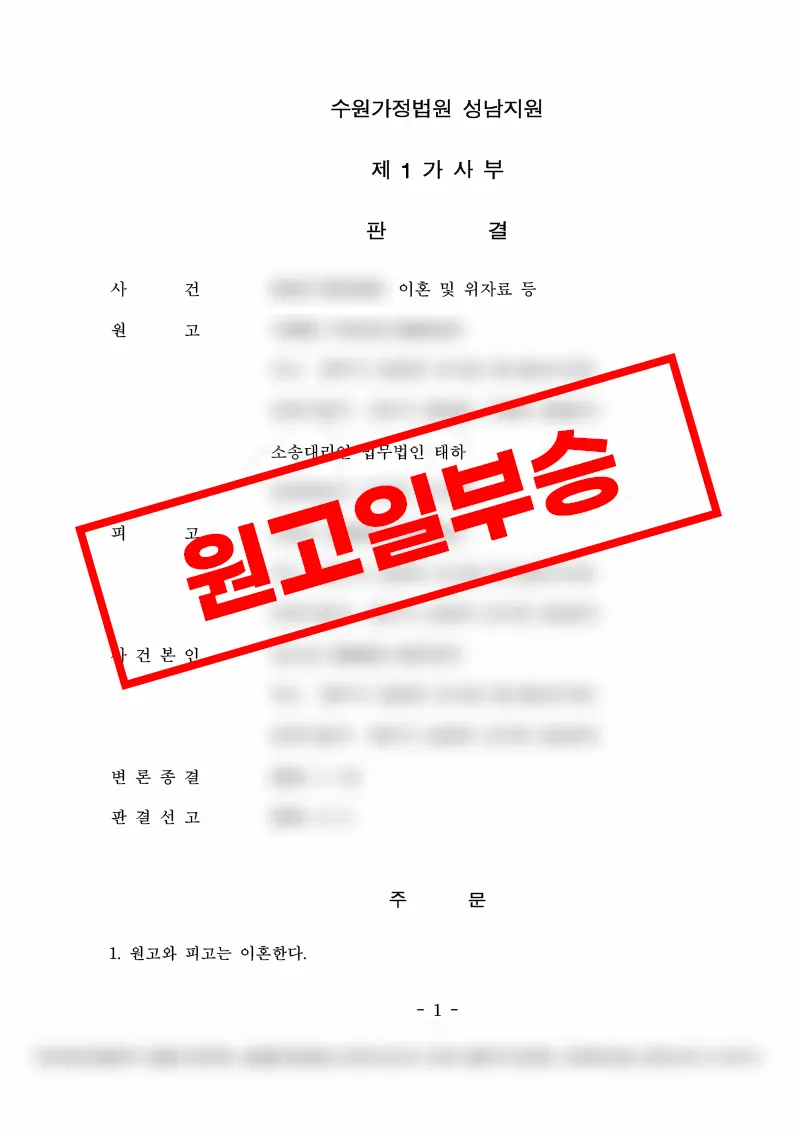 폭행·폭언 이혼소송, 위자료·재산분할·양육비 전부 인정받은 사례